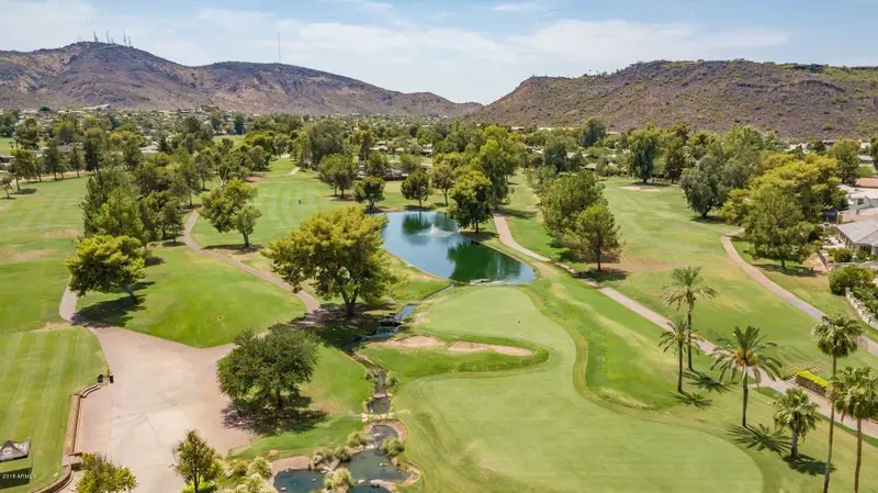 Golf course and foothills in Moon Valley, North Phoenix